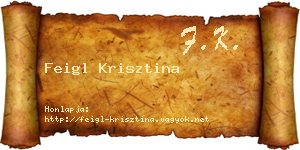 Feigl Krisztina névjegykártya